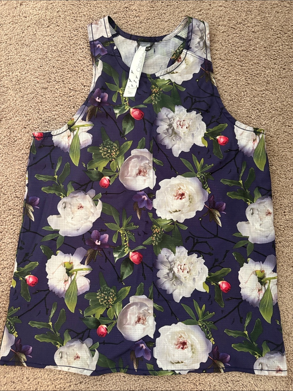 Oiselle Moody Floral Racerback Tank